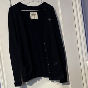 Abercrombie & Fitch Navy Button-Up Cardigan